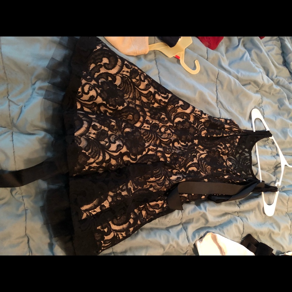 Black lace dress